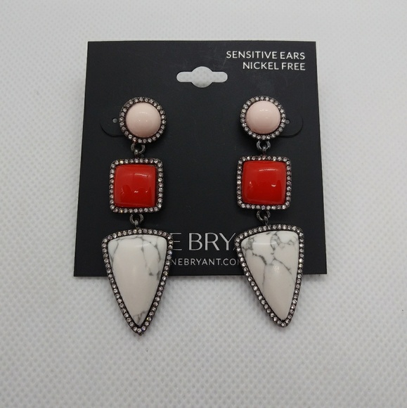 Lane Bryant Jewelry - NWT Lane Bryant Faux Stone Geometric Earrings